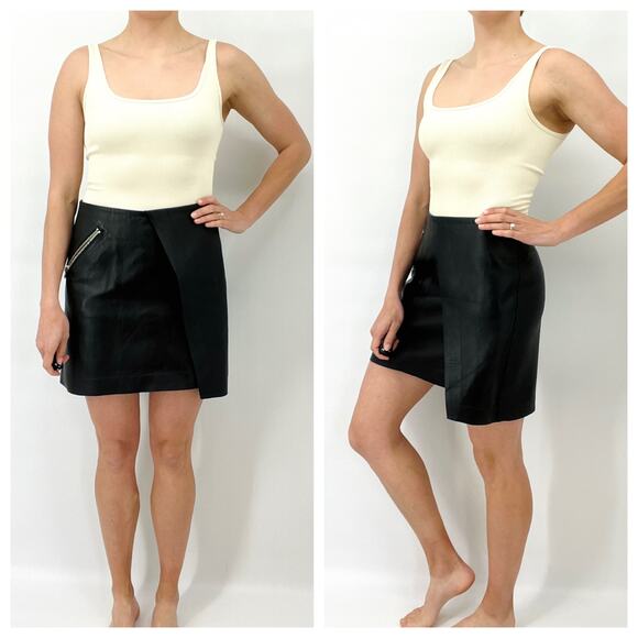 & Other Stories Dresses & Skirts - & Other Stories 100% Leather Black Mini Skirt Women's Size 10